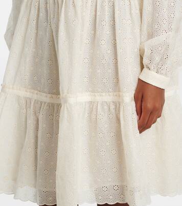 Vestido camisero de algodón con bordado inglés | Valentino