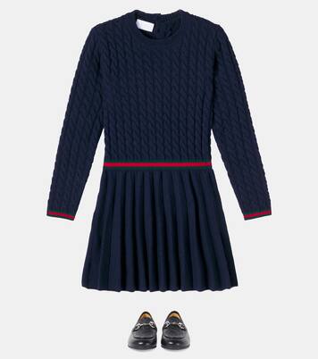 Robe Webstripe en laine | Gucci Kids