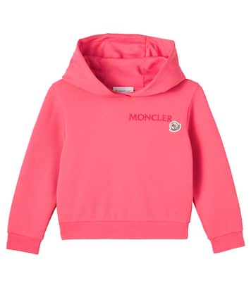 Logo embroidered cotton jersey hoodie | Moncler Enfant