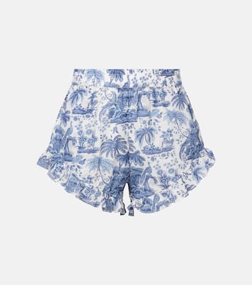 Boyana printed cotton toile shorts | Staud