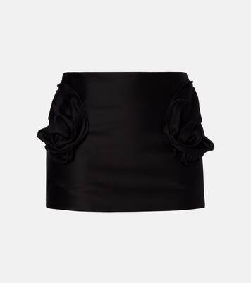 Minifalda de algodón con apliques florales | Magda Butrym