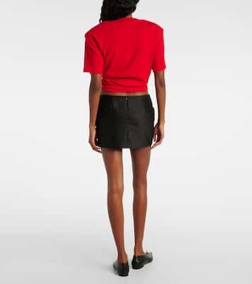 Minifalda de algodón con apliques florales | Magda Butrym