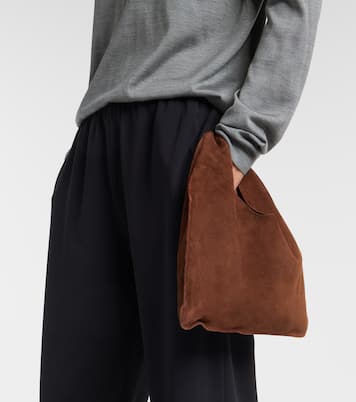 Bindle Small suede tote bag | The Row
