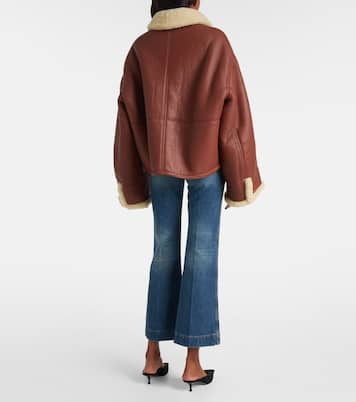 Lederjacke mit Shearling | Victoria Beckham