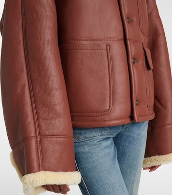 Lederjacke mit Shearling | Victoria Beckham