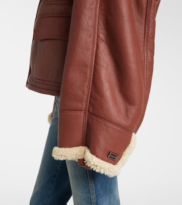 Lederjacke mit Shearling | Victoria Beckham