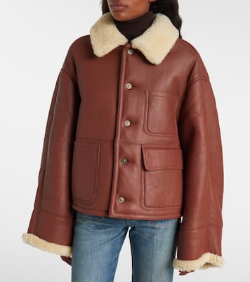 Lederjacke mit Shearling | Victoria Beckham