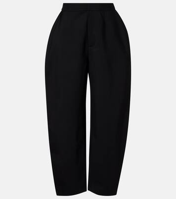 Pantalon barrel à taille haute en crêpe | Róhe