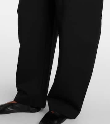 Pantalon barrel à taille haute en crêpe | Róhe