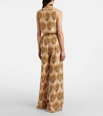 Printed high-rise silk palazzo pants | Dolce&Gabbana