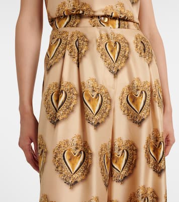 Printed high-rise silk palazzo pants | Dolce&Gabbana