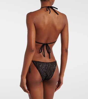 Wave halterneck lamé swimsuit | Missoni