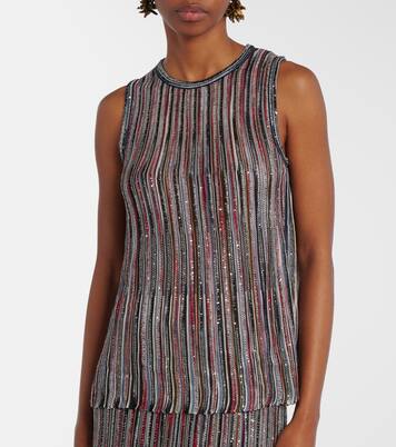 Top aus Häkelstrick mit Pailletten | Missoni