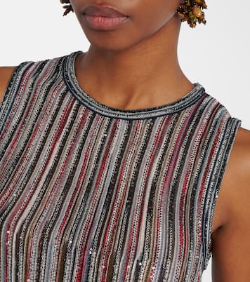 Top aus Häkelstrick mit Pailletten | Missoni