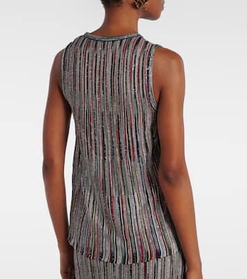 Top aus Häkelstrick mit Pailletten | Missoni