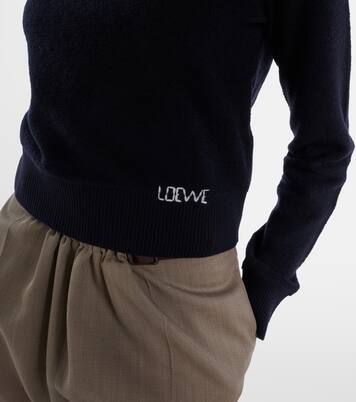 Pull brodé en laine à logo | Loewe
