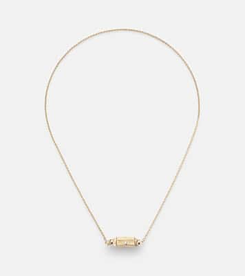 Coco Micro 18kt gold locket necklace with diamonds | Marie Lichtenberg