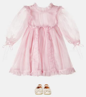 Bow-detail silk organza dress | Petite Amalie  