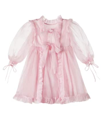 Bow-detail silk organza dress | Petite Amalie  