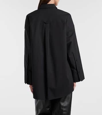 Floral-appliqué oversized cotton-blend shirt | Dorothee Schumacher