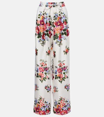 Floral silk wide-leg pants | Dolce&Gabbana