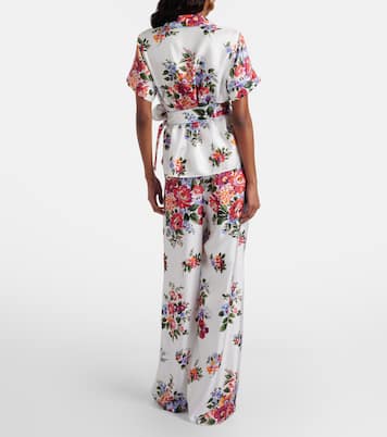 Floral silk wide-leg pants | Dolce&Gabbana