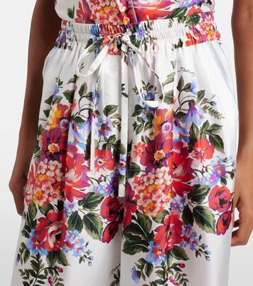 Floral silk wide-leg pants | Dolce&Gabbana