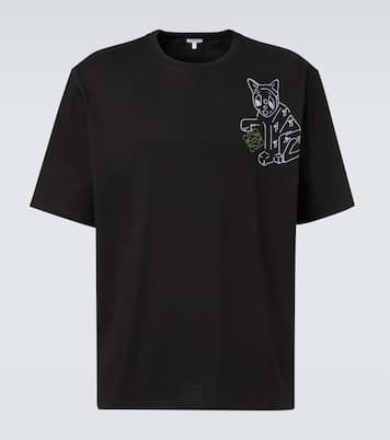 x Louis Wain – T-shirt brodé en coton | Loewe