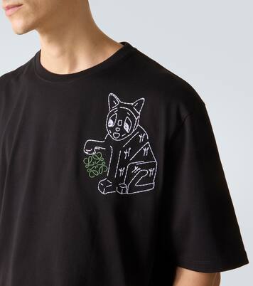 x Louis Wain – T-shirt brodé en coton | Loewe
