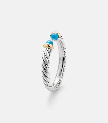 Bague Petite Cable Collectibles® en argent sterling et turquoises | David Yurman