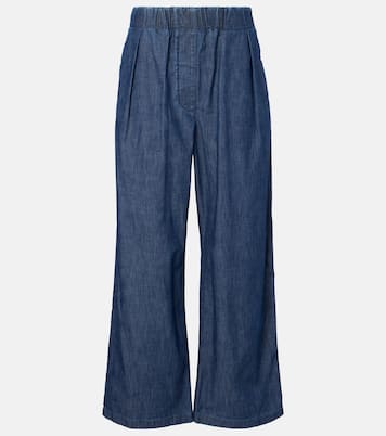 Cotton chambray wide-leg pants | Jil Sander