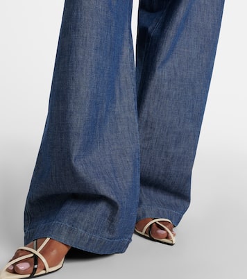 Cotton chambray wide-leg pants | Jil Sander