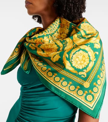 Pañuelo Barocco en sarga de seda | Versace