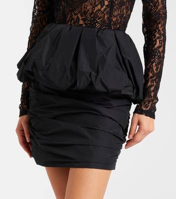 Dixie peplum lace and taffeta minidress | Rebecca Vallance