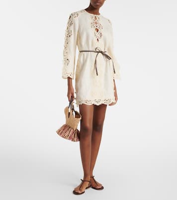 Robe Akawen brodée en lin | Zimmermann