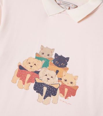 Spotty printed cotton jersey polo shirt | Konges Sløjd