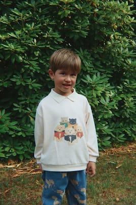 قميص بولو من القطن الجيرسيه بطبعة Spotty | Konges Sløjd