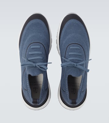 Techno knitted sneakers | Brunello Cucinelli