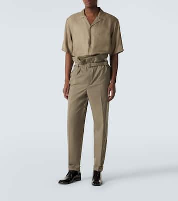Printed silk satin bowling shirt | Saint Laurent