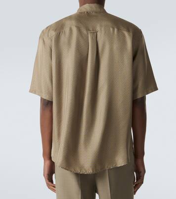 Printed silk satin bowling shirt | Saint Laurent