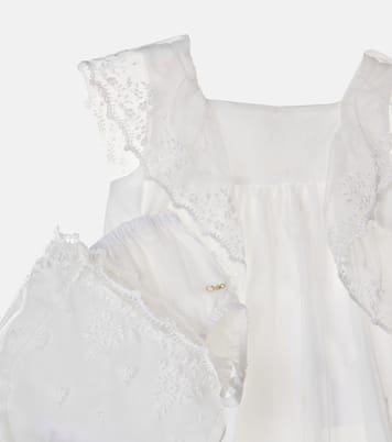 Baby Set aus Kleid, Höschen und Mütze aus Baumwolle | Chloé Kids