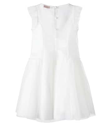 Bow-detail tulle dress | Monnalisa