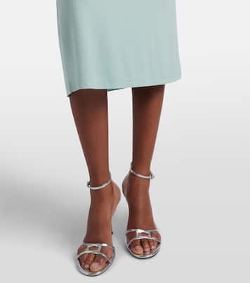 Asymmetric jersey midi dress | Mugler