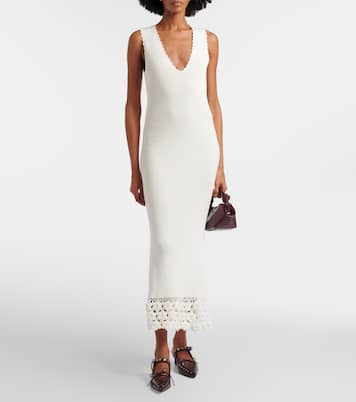 Vestido midi en mezcla de algodón | Ganni