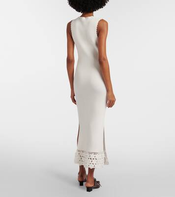 Vestido midi en mezcla de algodón | Ganni