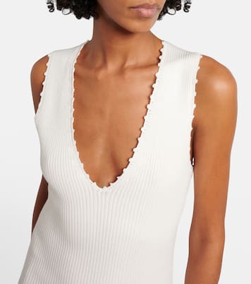 Vestido midi en mezcla de algodón | Ganni