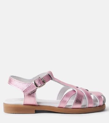 Sofia metallic leather sandals | La Coqueta