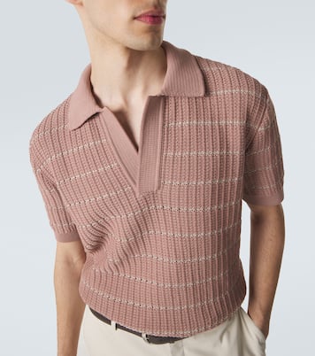 Polo en coton et lin brodé | Brioni