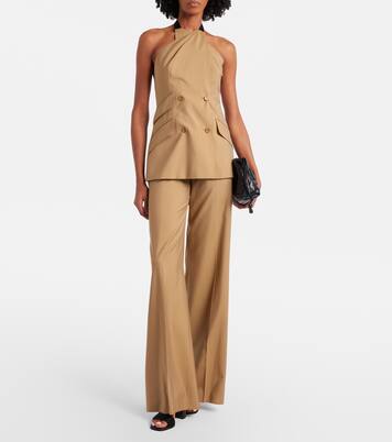 Nuraghe halterneck wool and silk vest | Max Mara