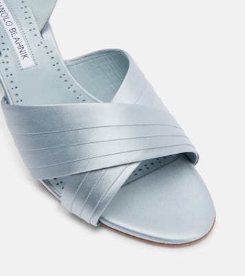 Viera 90 satin slingback sandals | Manolo Blahnik